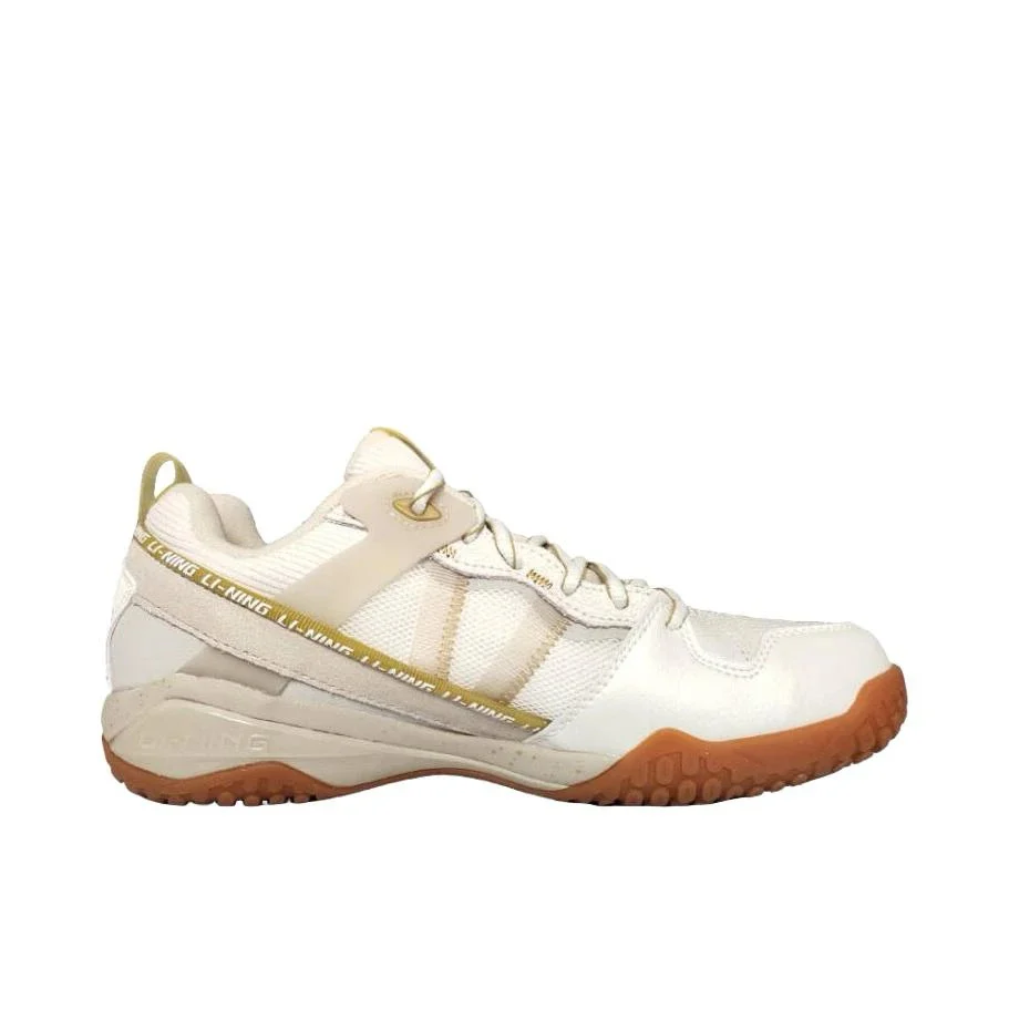【Shi Yu Qi 】Li-Ning Invincible Ace Badminton Shoes White-golden - Image 2