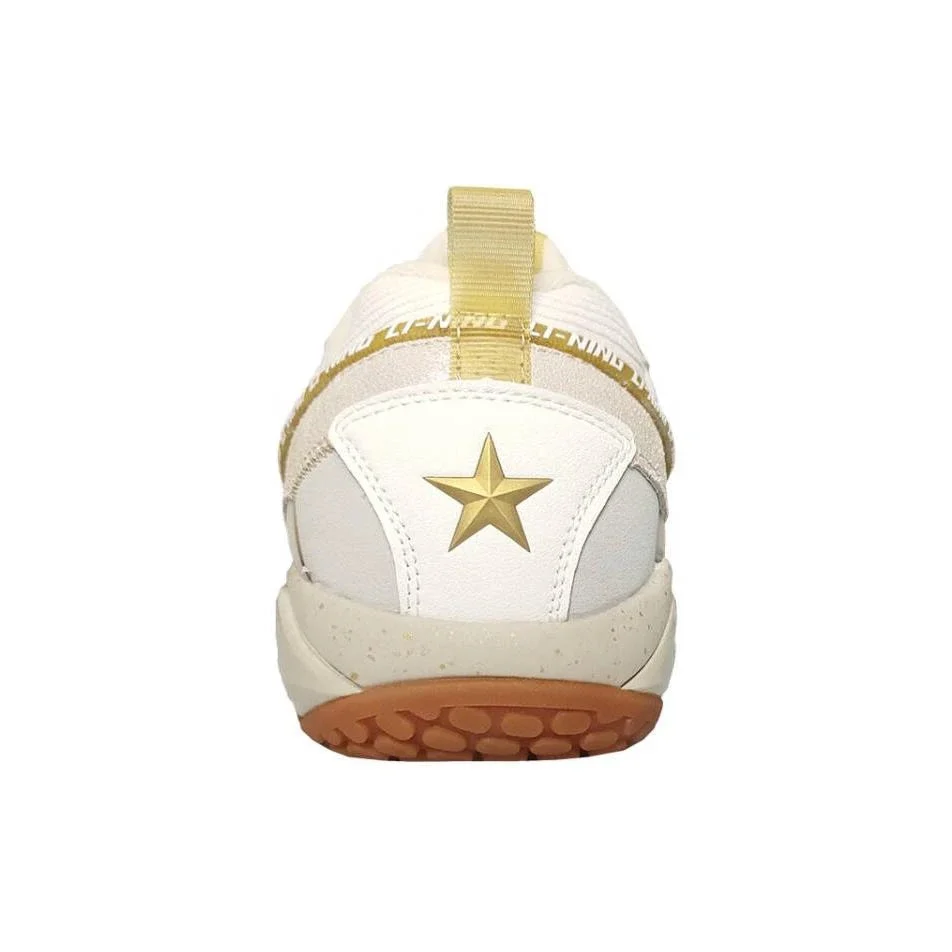 【Shi Yu Qi 】Li-Ning Invincible Ace Badminton Shoes White-golden - Image 4