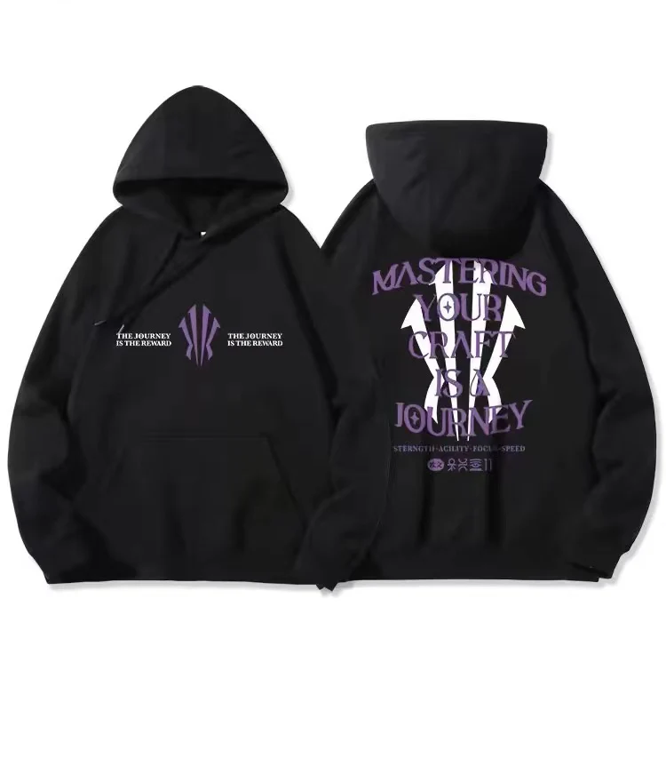 Shield Fleece Comfortable Hoodie - Purple - Image 7