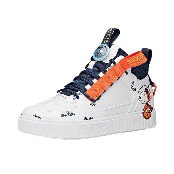 Snoopy x Anta Anti-slip Skateboard Shoes - White/Blue - Image 2