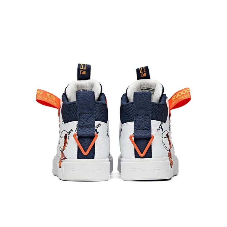 Snoopy x Anta Anti-slip Skateboard Shoes - White/Blue - Image 5