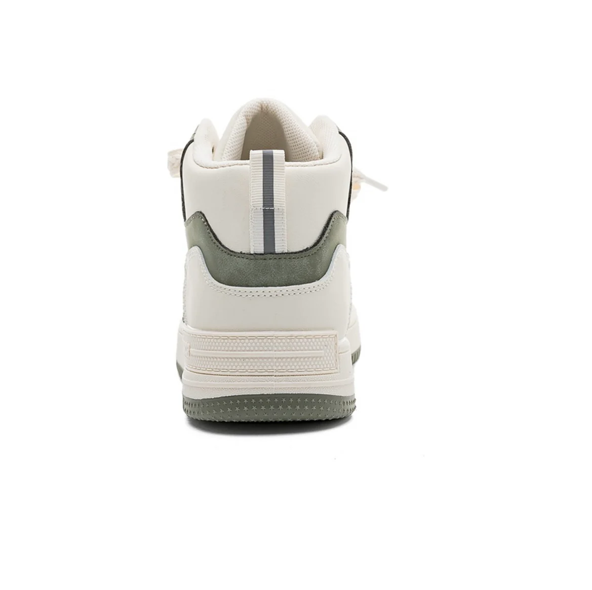 Warrior Retro Fashion High Skateboard Shoes - Beige Green - Image 5