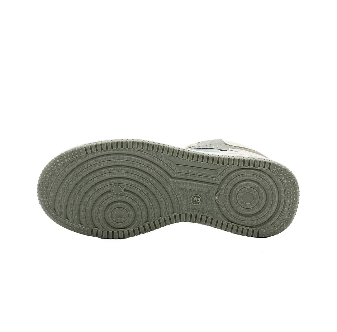 Warrior Retro Fashion High Skateboard Shoes - Beige Green - Image 6