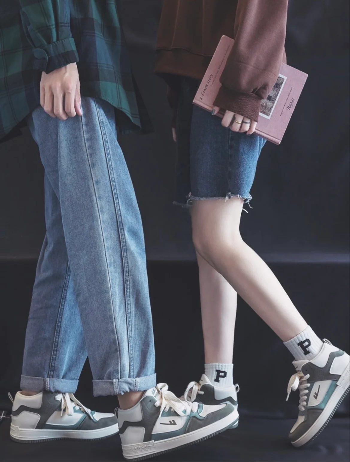 Warrior Retro Fashion High Skateboard Shoes - Beige Green - Image 9