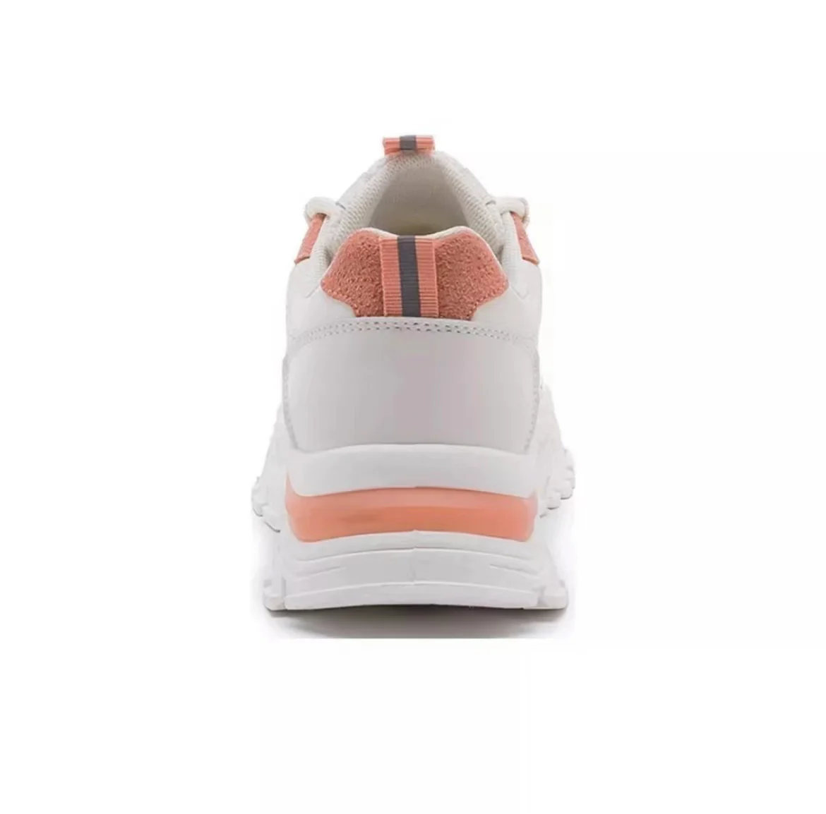 Warrior Thick Sole Height Increasing Dad Shoes - White/Orange - Image 6