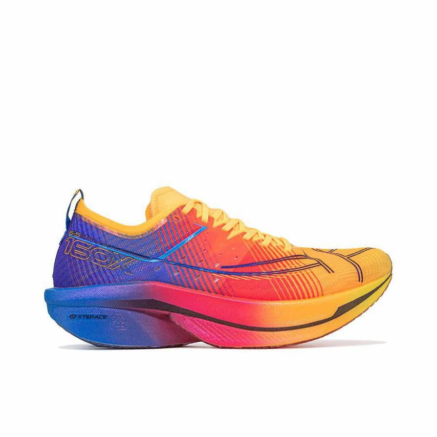 （Women & Men）Xtep 160X 6.5 Pro Running Shoes - Blue/Orange/Yellow - Image 3