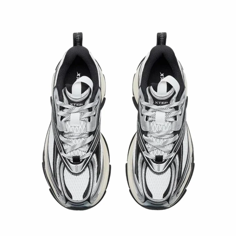 Xtep Basque 2 Sports Couple Height Increasing Shoes - Black/Gray - Image 5