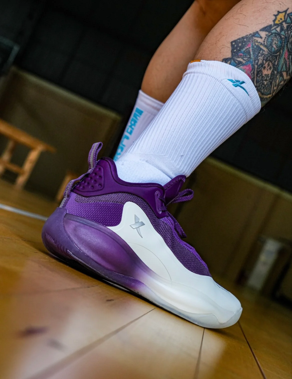 Xtep x Dylan Wang D.1 - Purple/White - Image 2
