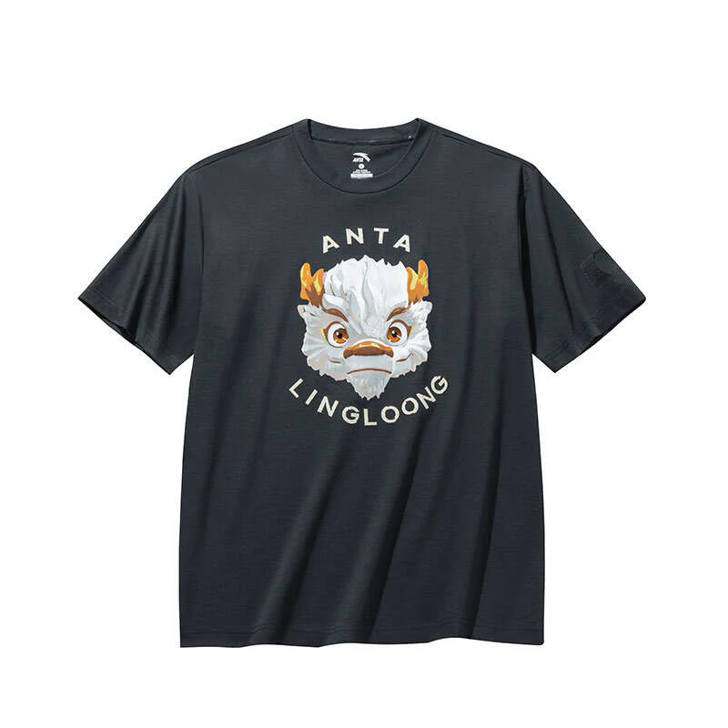 【Yibo Wang】Anta Ling Loong Tee 2024 Paris Olympics T-shirt - Black - Image 8