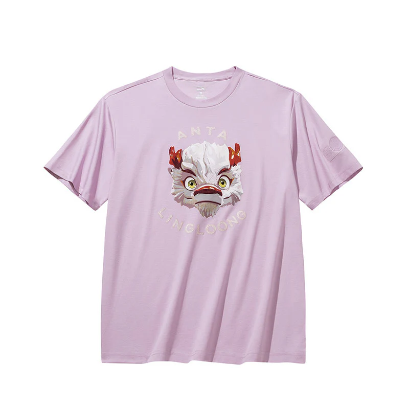 【Yibo Wang】Anta Ling Loong Tee 2024 Paris Olympics T-shirt - Shell Purple - Image 2