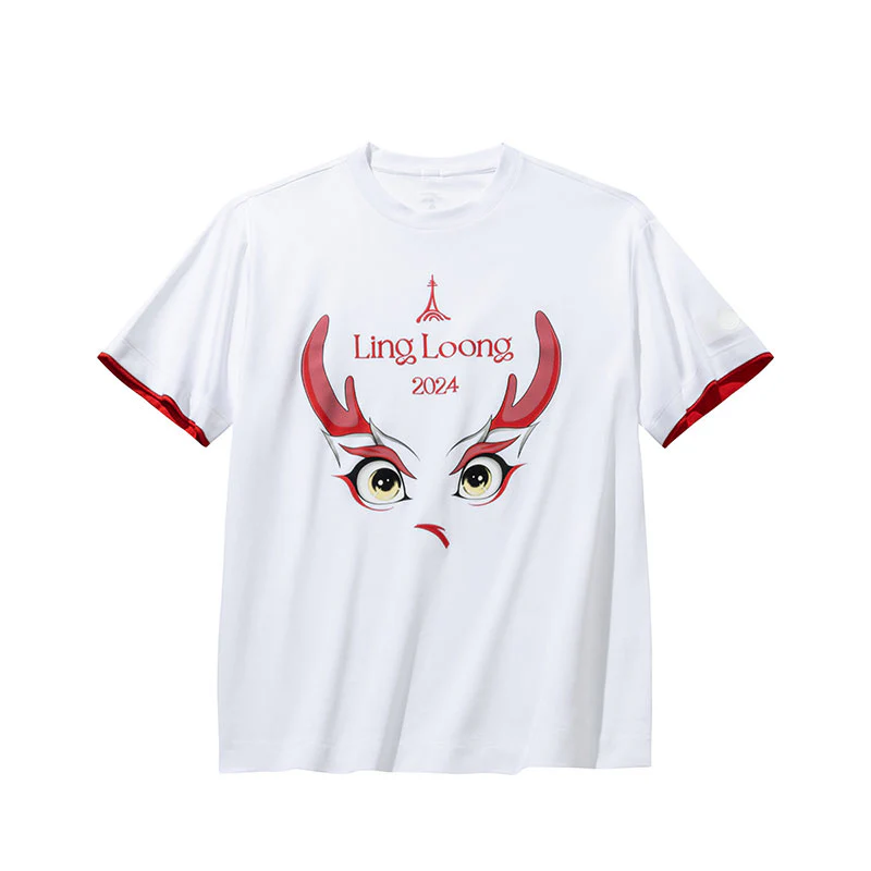 【Yibo Wang】Anta Ling Loong Tee 2024 Paris Olympics T-shirt - Snow White - Image 11