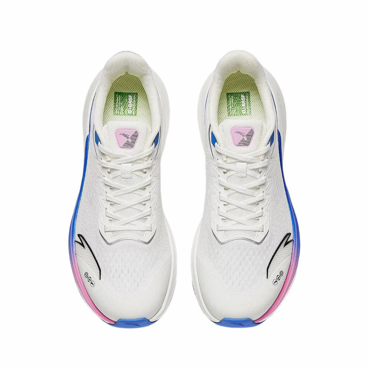 【Yibo Wang】 Anta Stinger 6 Fabric PP Film Running Shoes - White/Blue/Pink - Image 5